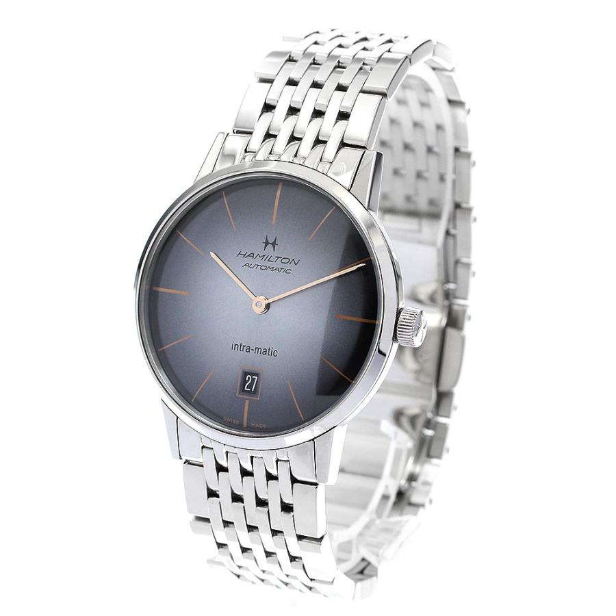 HAMILTON / 自動巻腕時計/アナログ/レザー/WHT/BLK/H384551// HAMILTON（ハミルトン） HAMILTON H384551 イントラマティック デイト