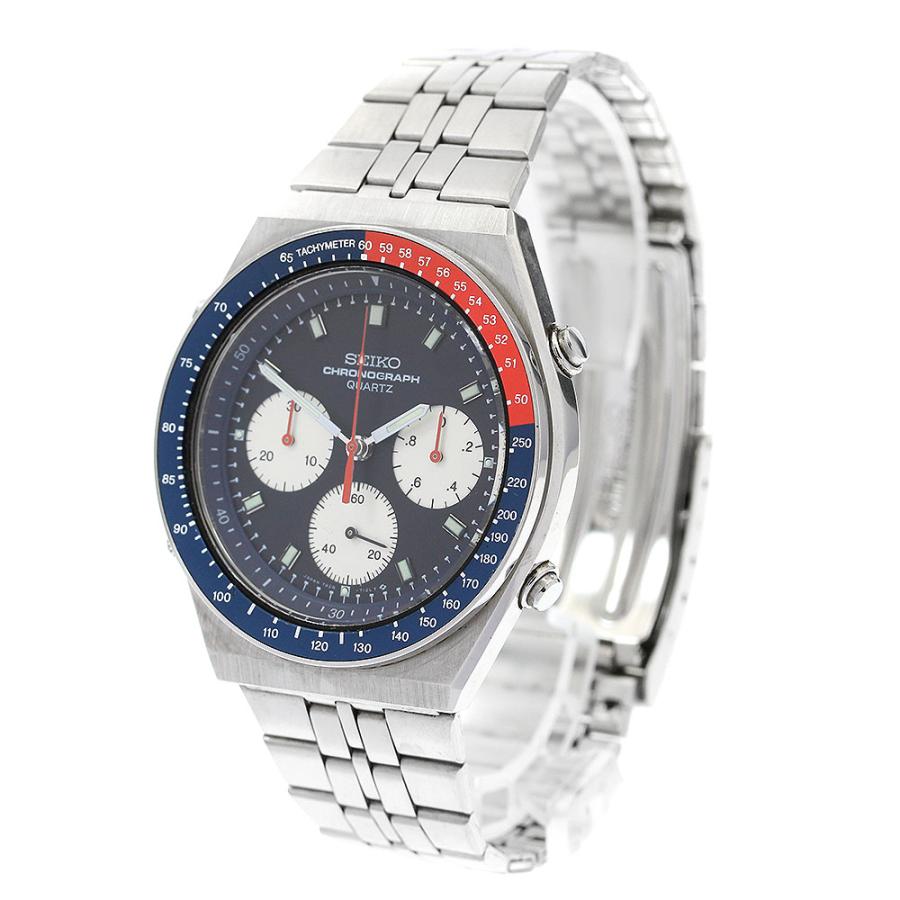 訳あり セイコー SEIKO 7A28-7100/ スピードマスター ペプシベゼル クォーツ メンズ 保証書付き_900525の画像