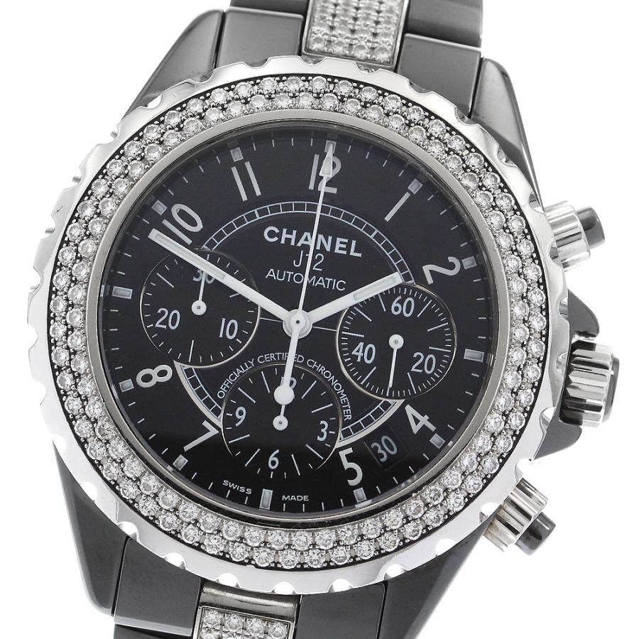 シャネル CHANEL H1706 J12 デイト クロノグラフ ダイヤモンド 自動巻き メンズ _903384 CHANEL（シャネル） CHANEL H1706 J12 デイト クロノグラフ
