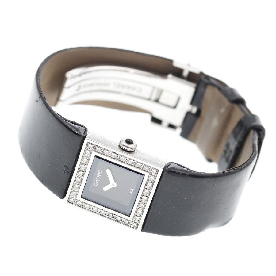 【 純正ベルト 】 シャネル　マトラッセ　レザーベルト　稼働品　クォーツ CHANEL（シャネル） ベルト訳あり マトラッセ ダイヤベゼル クォーツ