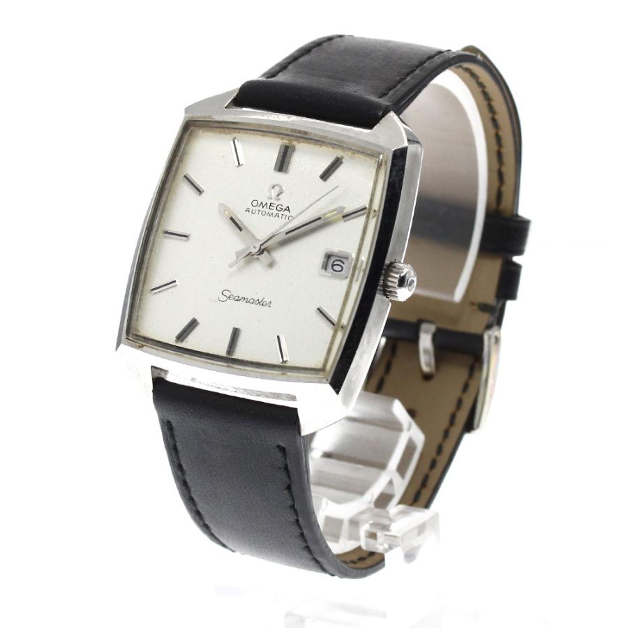 オメガ　シーマスター OMEGA オメガ シーマスター デイト スクエア 自動巻き メンズ