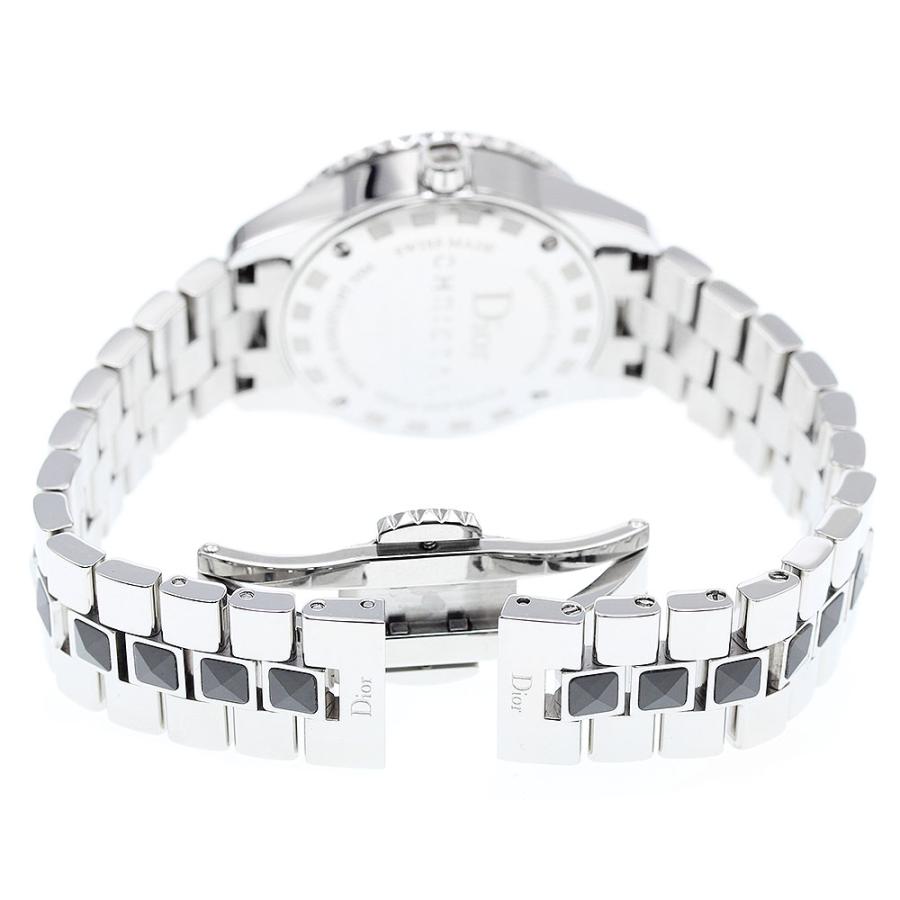 訳あり ディオール Dior CD112116 クリスタル ダイヤベゼル クォーツ
