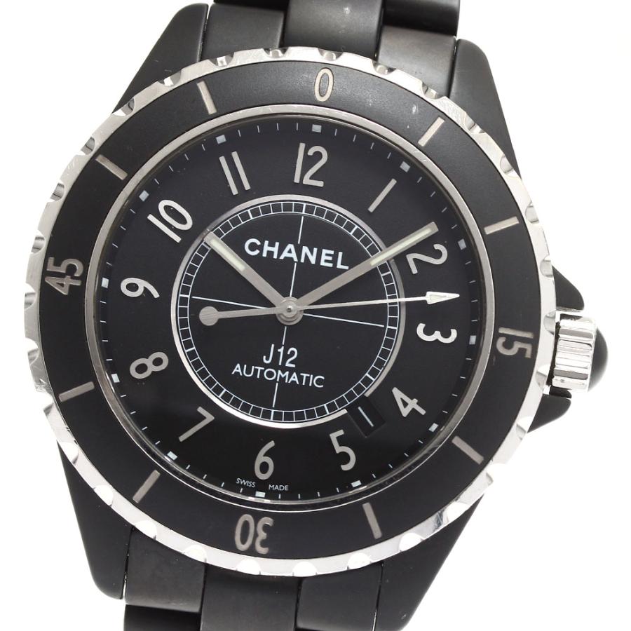 シャネル CHANEL H3131 J12 マットブラック セラミック 42MM 自動巻き メンズ 保証書付き_904337 CHANEL（シャネル） CHANEL H3131 J12 マットブラック セラミック 42MM