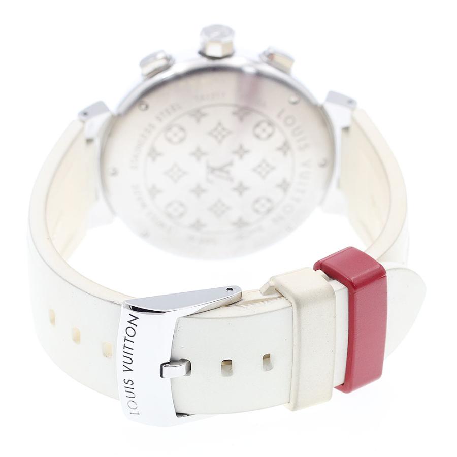 LOUIS VUITTON 訳あり ルイ・ヴィトン Q11BA タンブール デイト クロノ  