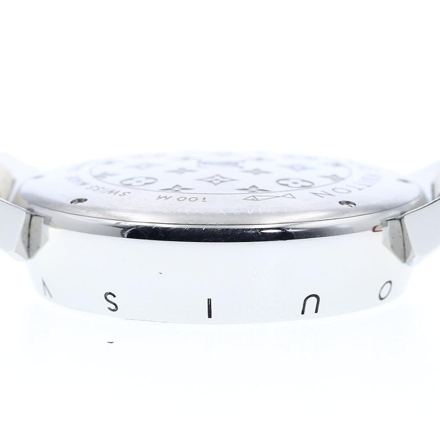 LOUIS VUITTON 訳あり ルイ・ヴィトン Q11BA タンブール デイト クロノ  