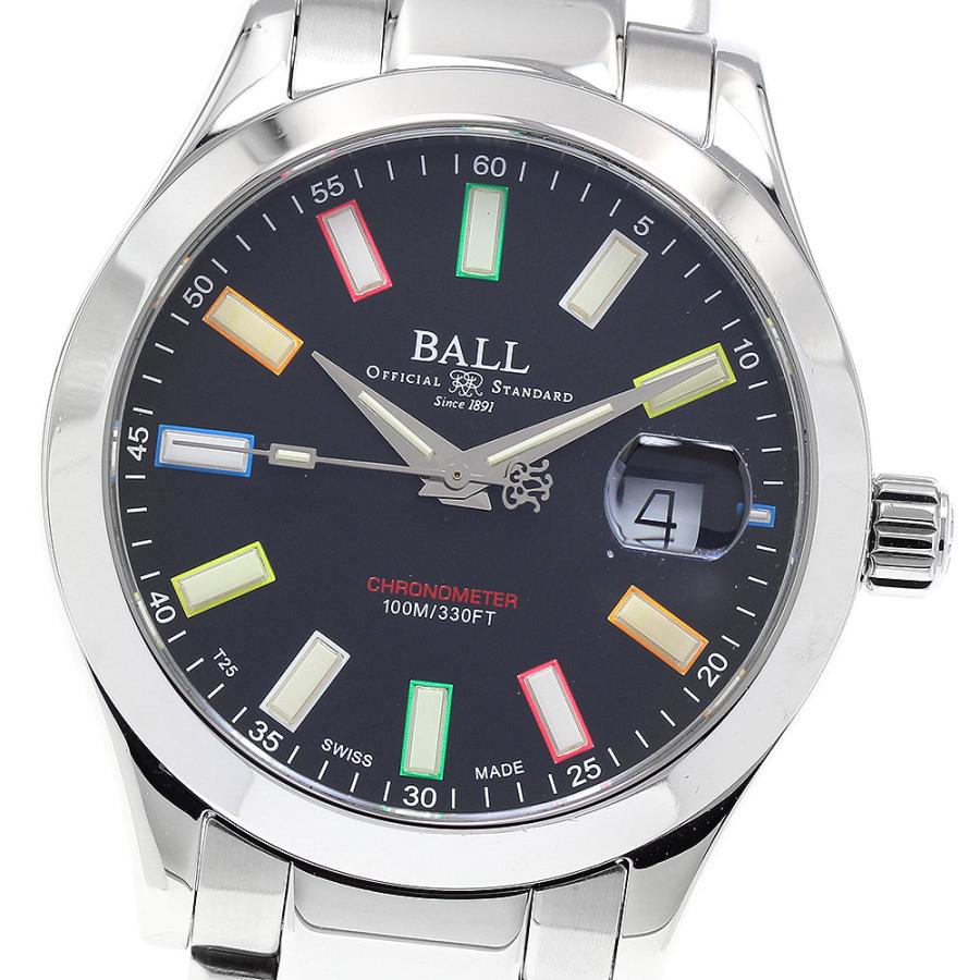 ボールウォッチ BALLWATCH NM9026C-S33CJ-BK マーベライト レインボーエディション 自動巻き メンズ 美品 箱・保証書付き_956673 ボールウォッチ BALLWATCH NM9026C-S33CJ-BK マーベライト レインボー