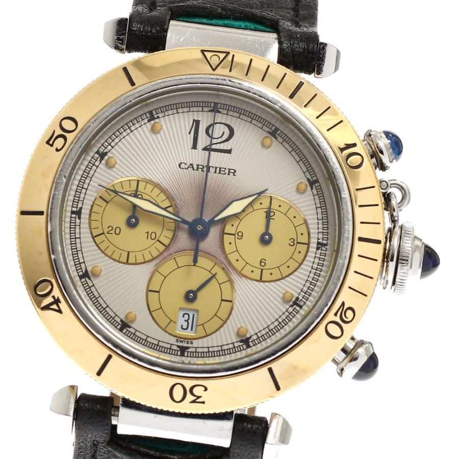 カルティエ CARTIER W3101155 パシャクロノ 38 YGベゼル クォーツ メンズ _906277 Cartier（カルティエ） CARTIER W3101155 パシャクロノ 38 YGベゼル