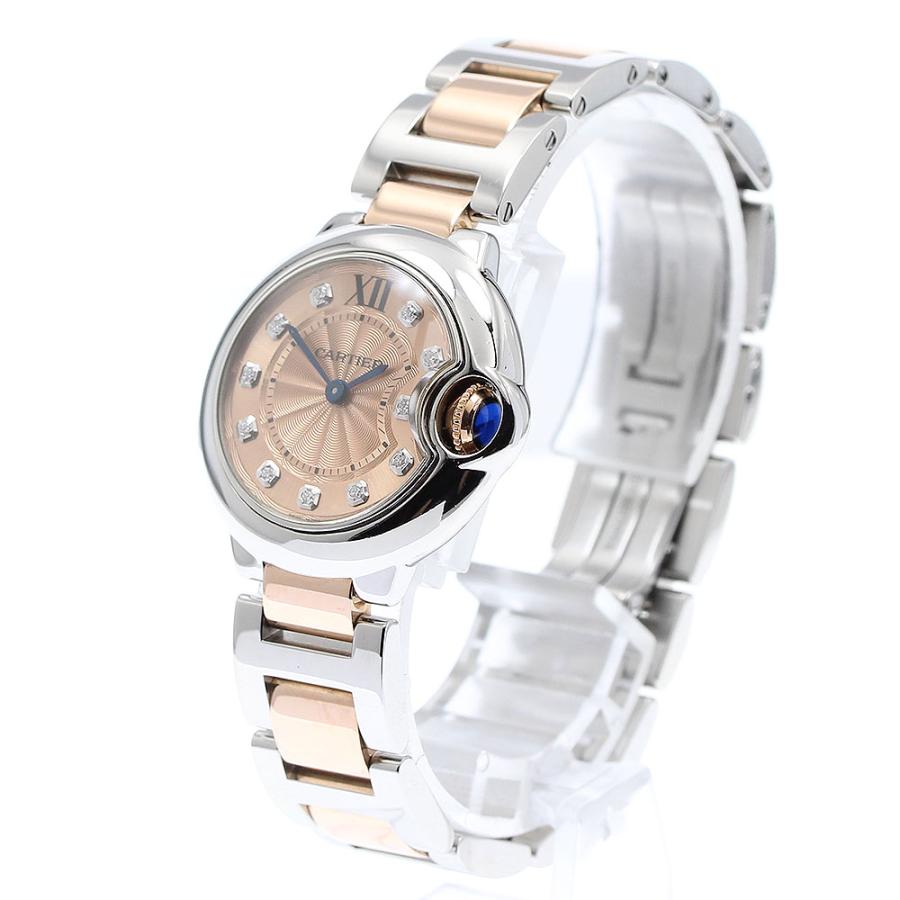 カルティエ CARTIER WE902052 バロンブルーSM K18PGコンビ 11Pダイヤ クォーツ レディース _906390 Cartier（カルティエ） CARTIER WE902052 バロンブルーSM K18PGコンビ