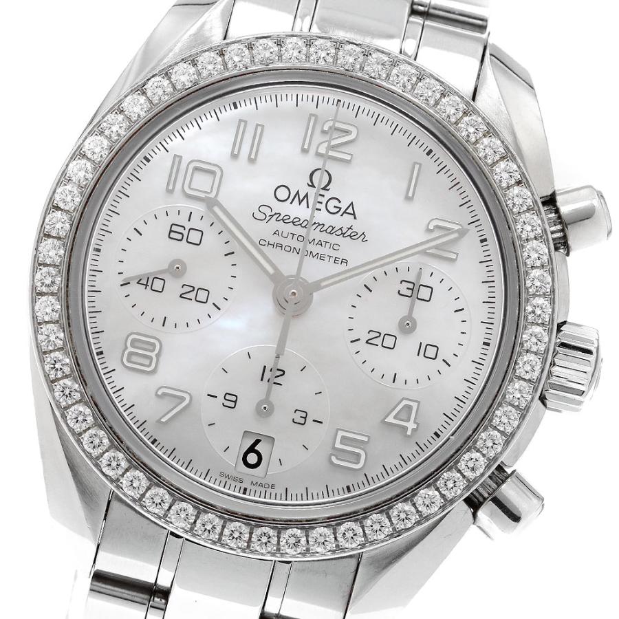 OMEGA オメガ スピードマスター・ダイヤベゼル 324.15.38.40.05.001 腕時計_x000D_
 ステンレススチール シェル 自動巻き シエル文字盤 メンズ【中古】431 OMEGA（オメガ） OMEGA 324.15.38.40.05.001 スピードマスター ダイヤ