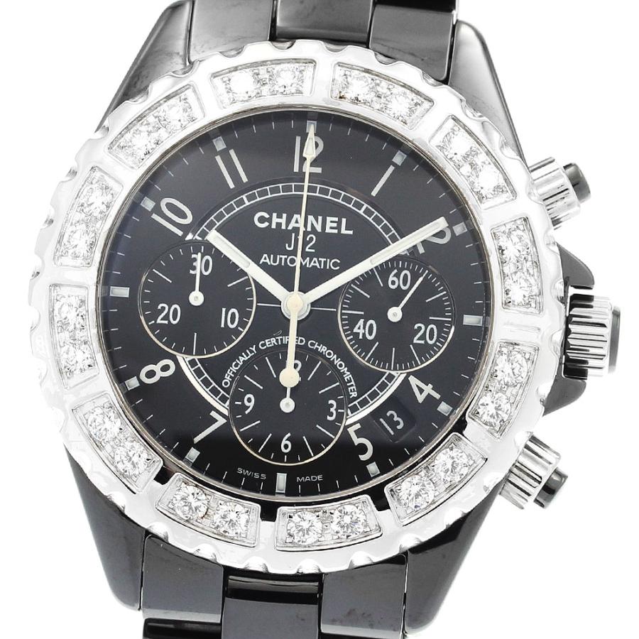 CHANEL（シャネル） CHANEL H1178 J12 ダイヤベゼル ブラック