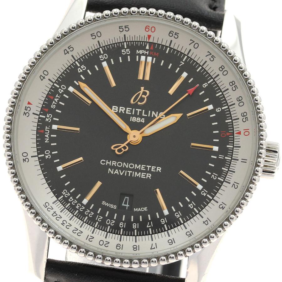 ブライトリング BREITLING A17326 ナビタイマー41 デイト 自動巻き メンズ 良品 保証書付き_966326 ブライトリング（BREITLING） BREITLING A17326 ナビタイマー41 デイト
