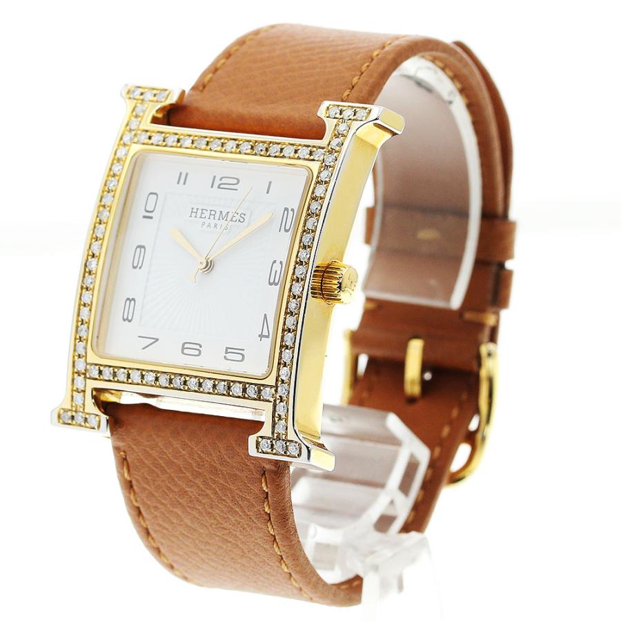 HERMES エルメス Hウォッチ HH1.801 メンズ 付属品付き完品 HERMES（エルメス） HERMES HH1.801 Hウォッチ アフターダイヤベゼル