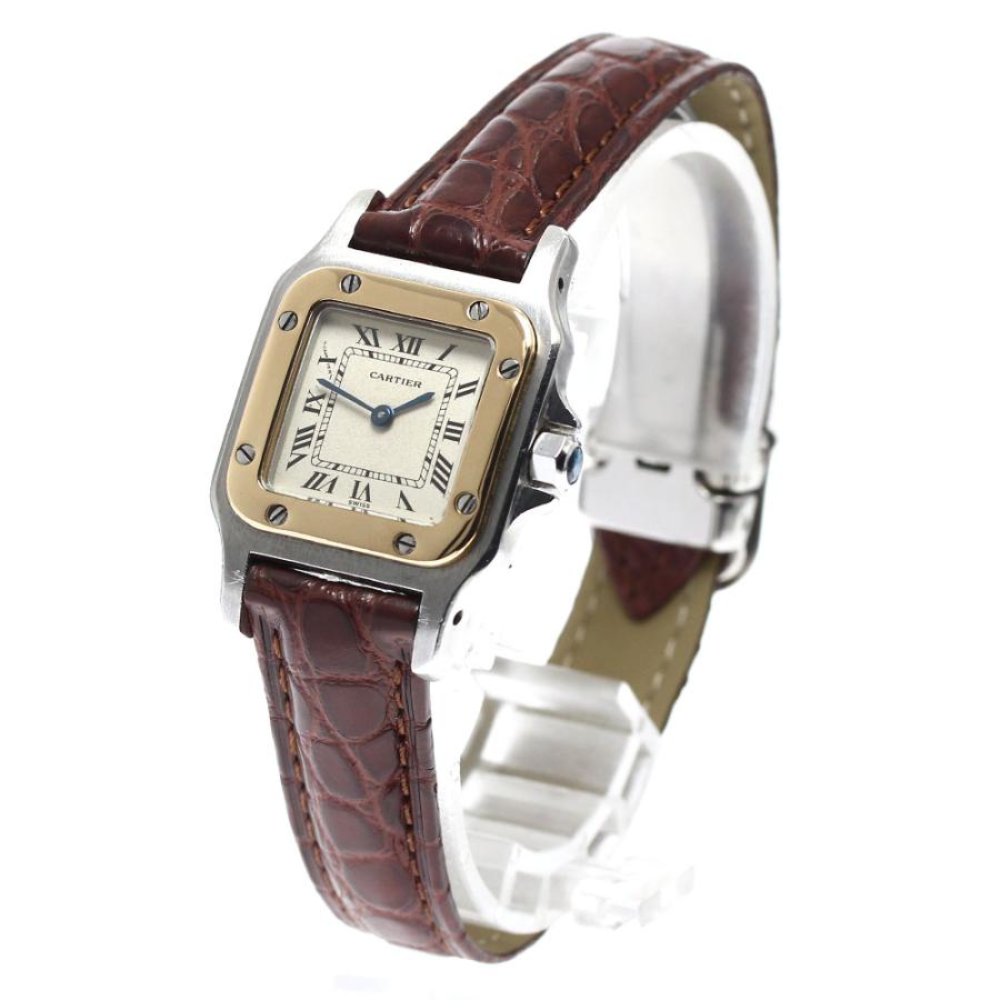 【美品】カルティエ サントスガルベSMクォーツ Cartier カルティエ CARTIER サントスガルべSM クォーツ