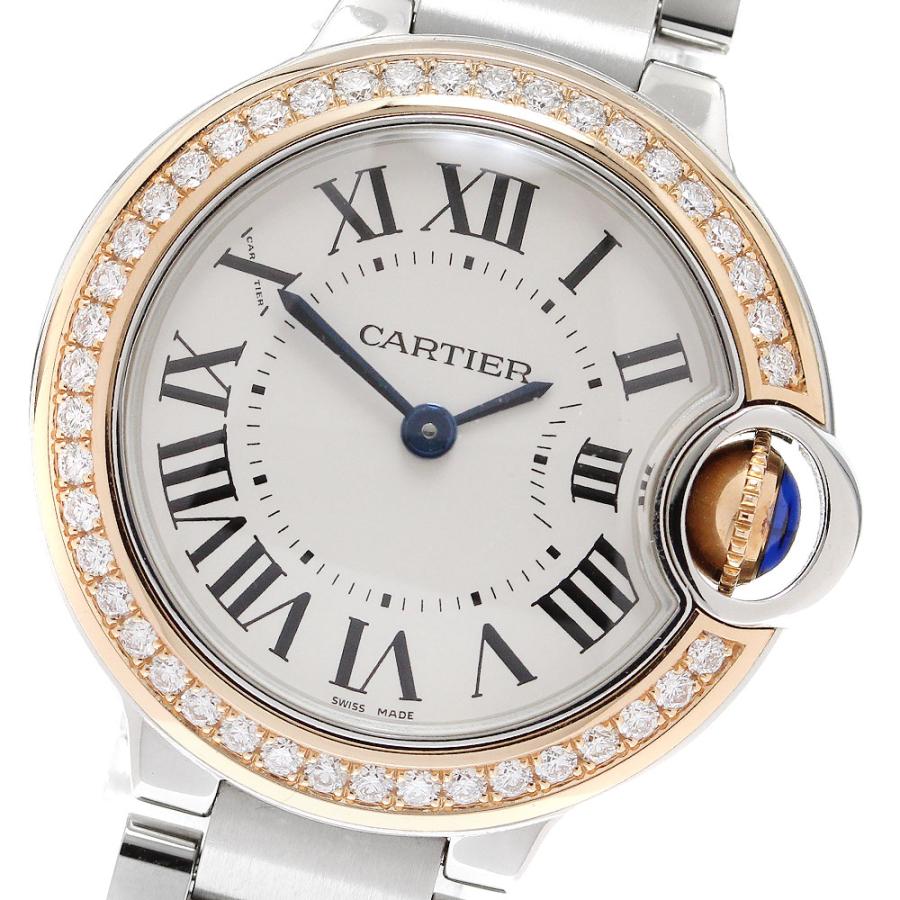 カルティエ CARTIER WE902079 バロンブルー SM コンビ ダイヤベゼル クォーツ レディース _910111 Cartier（カルティエ） CARTIER WE902079 バロンブルー SM コンビ