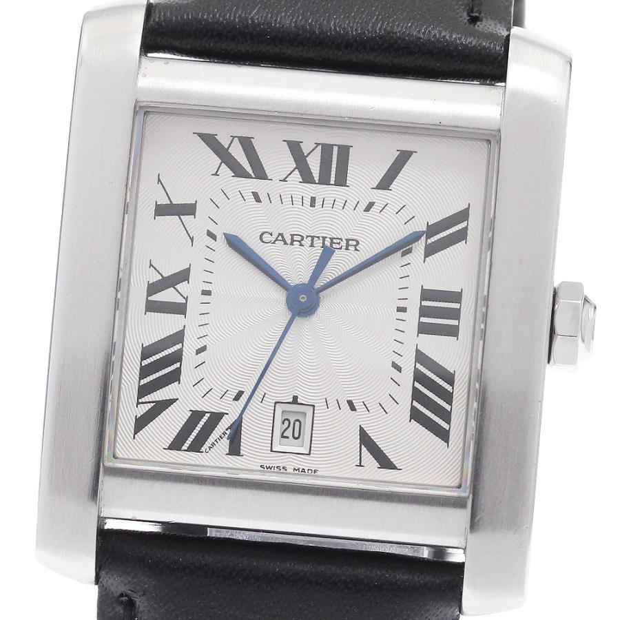 訳あり カルティエ CARTIER W5101755 タンクフランセーズXXL デイト 自動巻き メンズ 保証書付き_910147 Cartier（カルティエ） 訳あり CARTIER W5101755 タンクフランセーズ