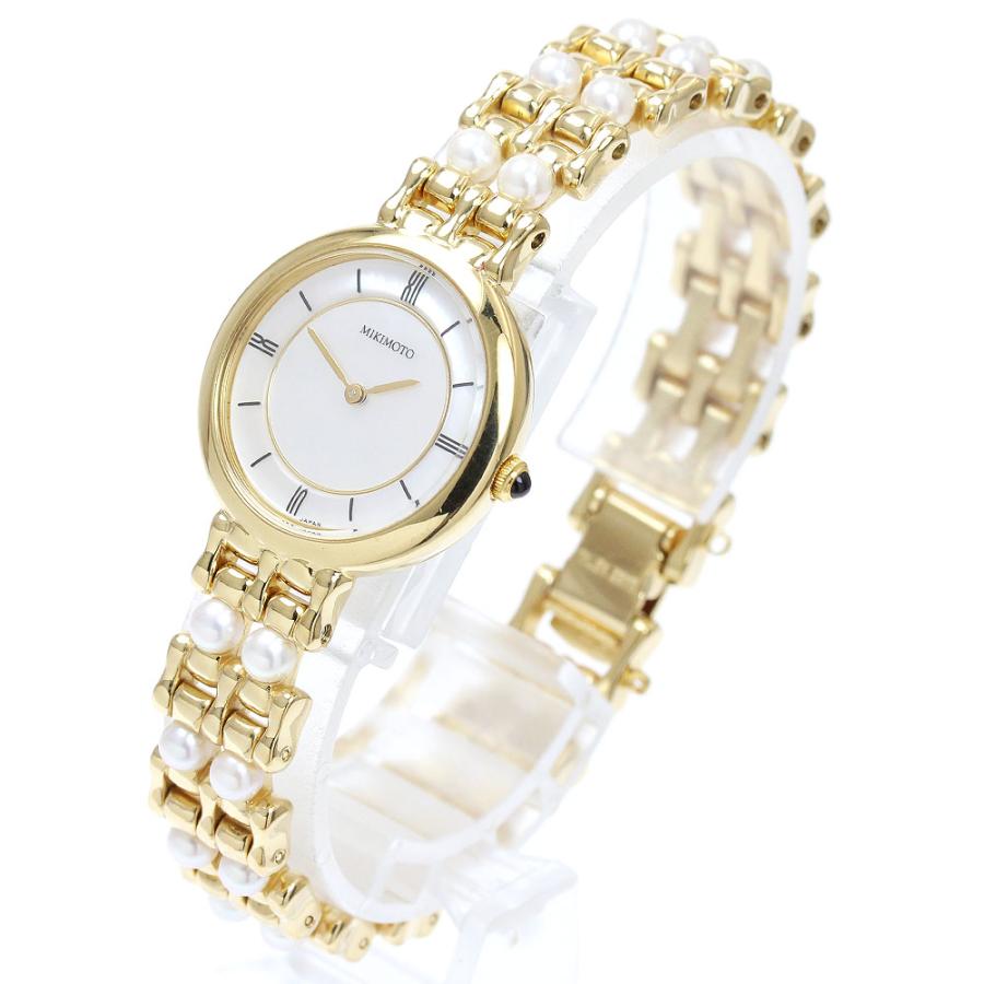 MIKIMOTO　ミキモト　パールウォッチ　ホワイト　クォーツ　レディース MIKIMOTO】ミキモト『パールウォッチ』レディース クォーツ 1