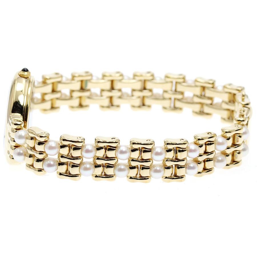 訳あり！MIKIMOTO 腕時計 ベビーパールデザイン ベゼル ゴールド調 訳あり！MIKIMOTO 腕時計 ベビーパールデザイン ベゼル ゴールド