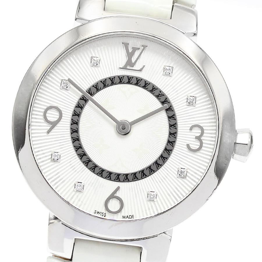 LOUIS VUITTON ルイ・ヴィトン Q12MG タンブール スリム 8Pダイヤ  