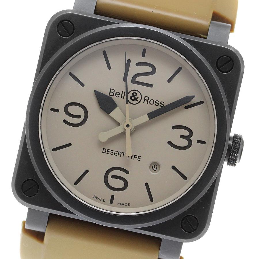ベル＆ロス Bell＆Ross BR03-92-CBL デザートタイプ デイト 自動巻き メンズ 良品 保証書付き_910759 ベル&ロス Bell＆Ross BR03-92-CBL デザートタイプ デイト 自動巻き