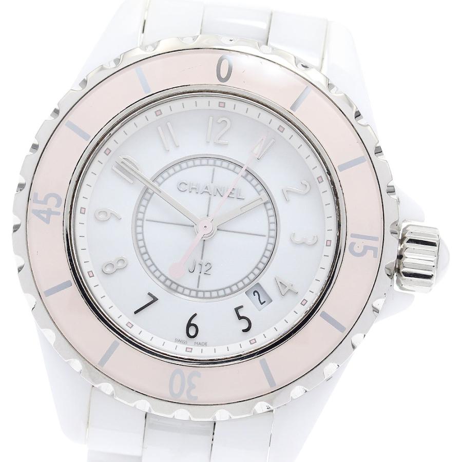 CHANEL（シャネル） CHANEL H4467 J12 ソフトピンク 白セラミック 世界限定1200本 クォーツ レディース 保証書付き ...
