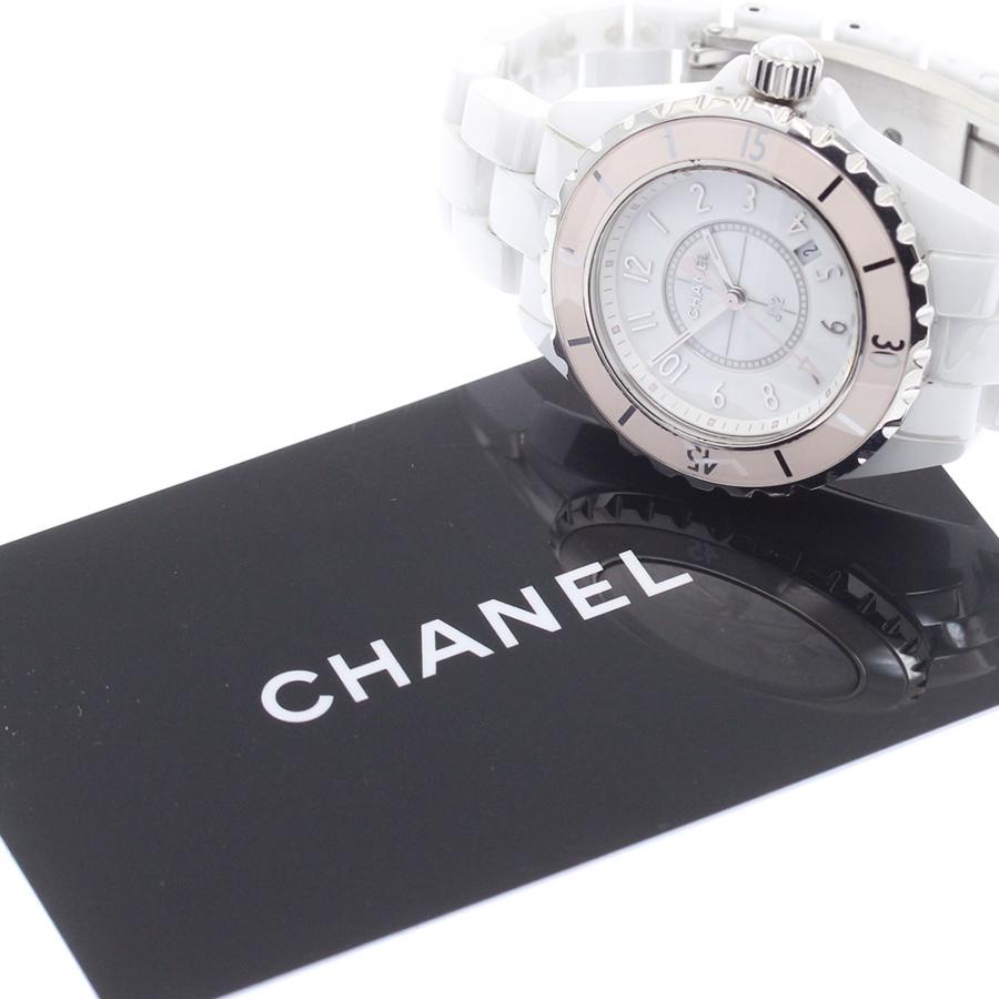 CHANEL（シャネル） CHANEL H4467 J12 ソフトピンク 白セラミック 世界限定1200本 クォーツ レディース 保証書付き ...