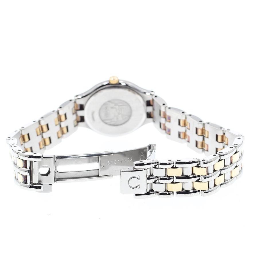 オメガ クオーツ デビル シルバー文字盤 レディース OMEGA オメガ デビル YGベゼル クォーツ レディース _911364