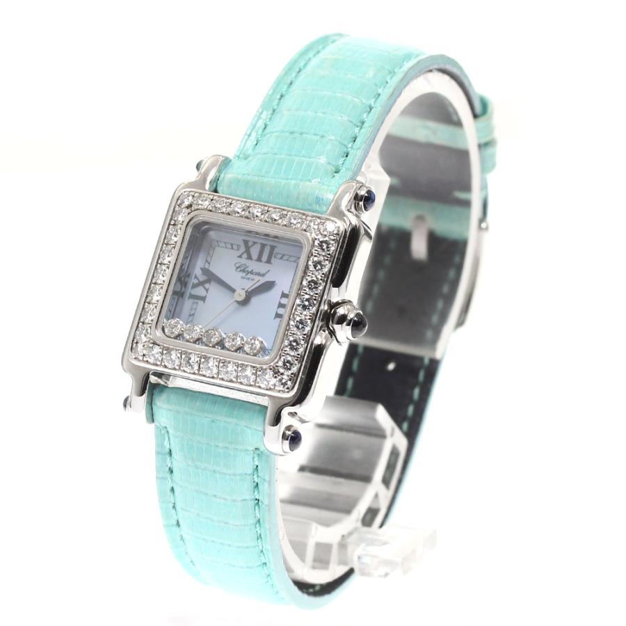 ショパール Chopard 27/8894-23/11 ハッピースポーツ スクエアミニ ダイヤベゼル 5Pダイヤ クォーツ レディース 保証書付き_953399 Chopard（ショパール） Chopard 27/8894-23/11 ハッピースポーツ