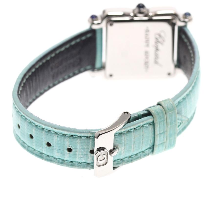 ショパール Chopard 27/8894-23/11 ハッピースポーツ スクエアミニ ダイヤベゼル 5Pダイヤ シェル文字盤 クォーツ レディース _911753 Chopard（ショパール） Chopard 27/8894-23/11 ハッピースポーツ