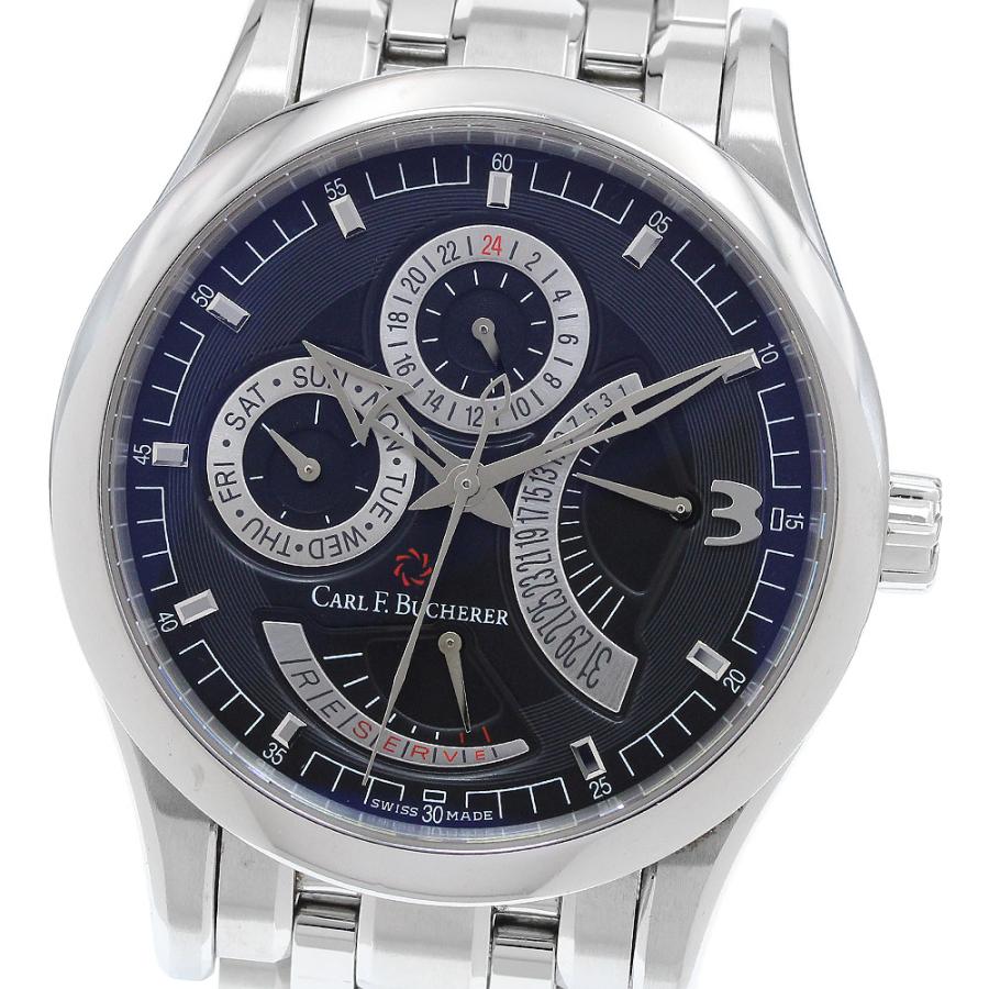 カール F.ブヘラ CARL F.BUCHERER 00.10901.08.36.21 マネロ レトログラード 自動巻き メンズ 良品 _912417 カール F. ブヘラ（CARL F. BUCHERER） カール F.ブヘラ CARL F