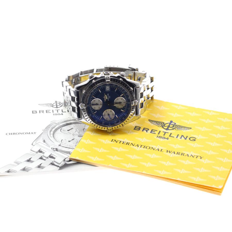 訳あり ブライトリング BREITLING A13050.1 クロノマット クロノグラフ 自動巻き メンズ 保証書付き_912786の画像