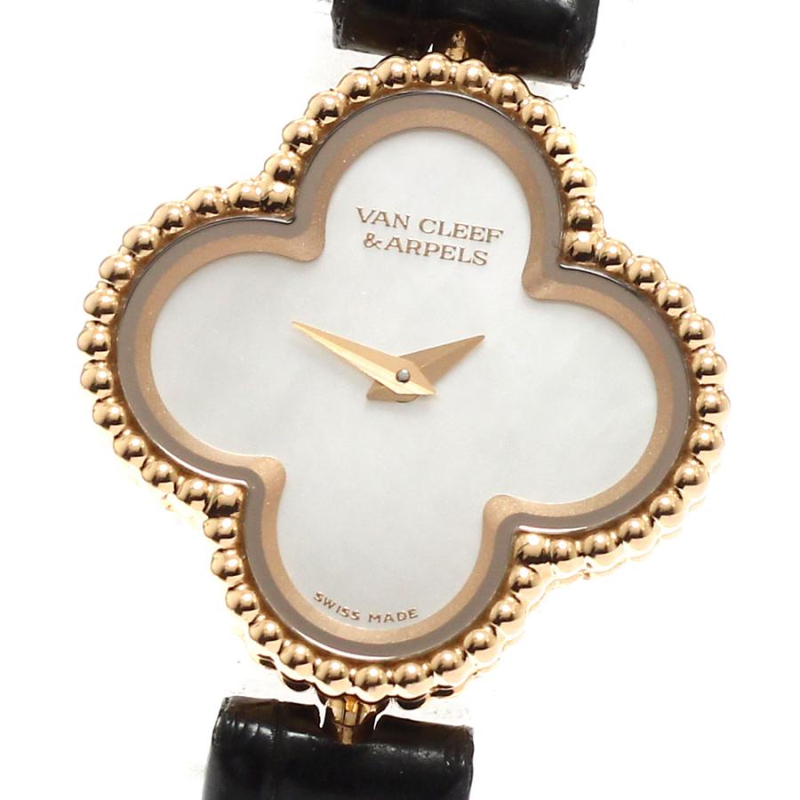 ヴァンクリーフ＆アーペル Van Cleef & Arpels VCARO8SF00/2386240 アルハンブラ K18PG シェル文字盤 クォーツ レディース _913970 Van Cleef ＆ Arpels（ヴァンクリーフ ＆ アーペル） Van Cleef