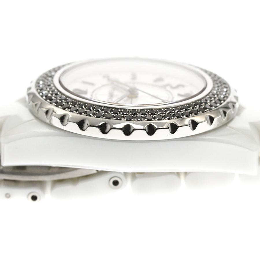 ☆訳あり【CHANEL】シャネル J12 白セラミック ブラックダイヤベゼル H1630 クォーツ レディース CHANEL（シャネル） CHANEL H1630 J12 白セラミック ブラックダイヤ