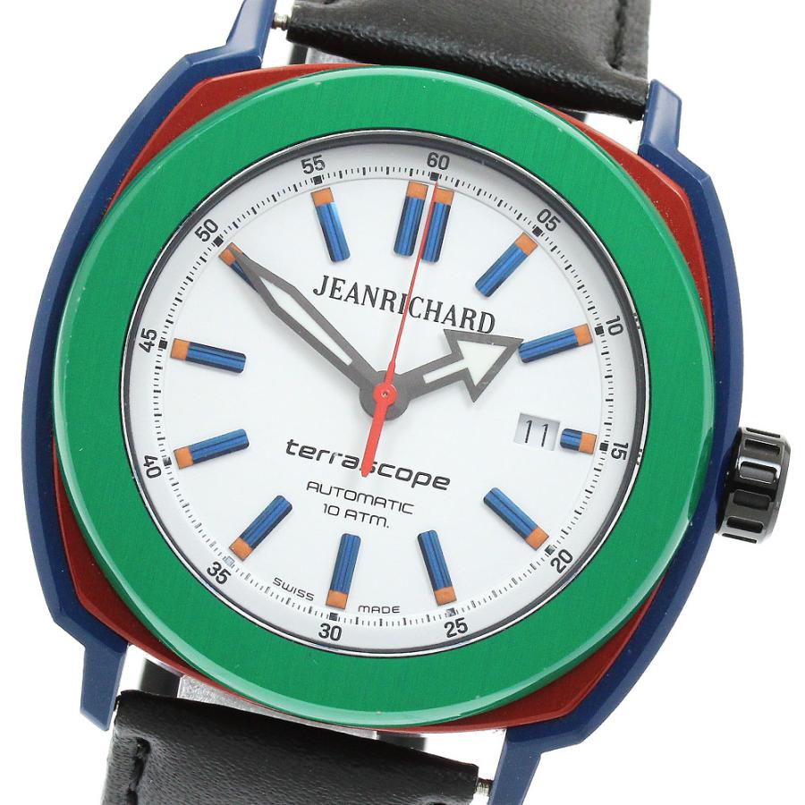 ジャンリシャール JEANRICHARD 60500-10-702-FK4A テラスコープ デイト 自動巻き メンズ 良品 _914297 ジャンリシャール JEANRICHARD 60500-10-702-FK4A テラスコープ デイト