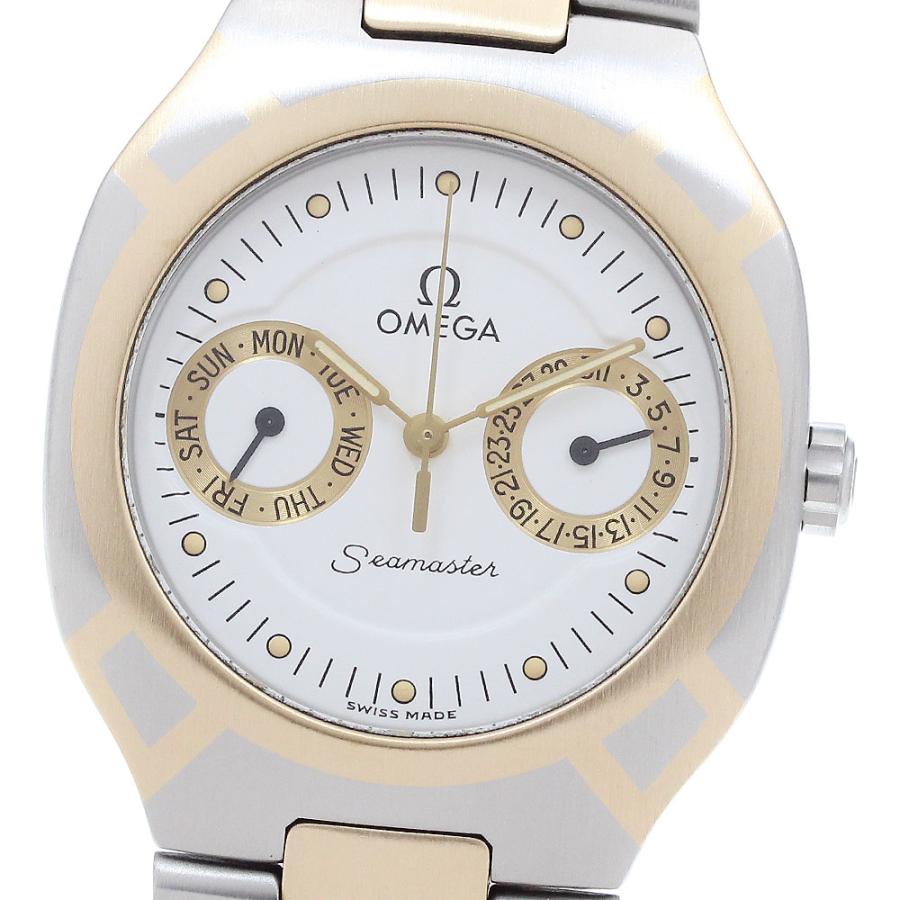 TK】OMEGA オメガ シーマスター ポラリスデイト クォーツ腕時計 楽天