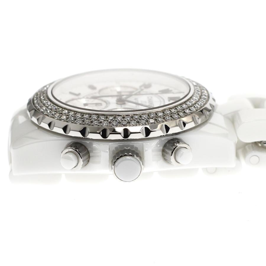 シャネル CHANEL H1008 J12 クロノグラフ ダイヤベゼル 自動巻き メンズ 良品 _915184 CHANEL（シャネル） CHANEL H1008 J12 クロノグラフ ダイヤベゼル 自動