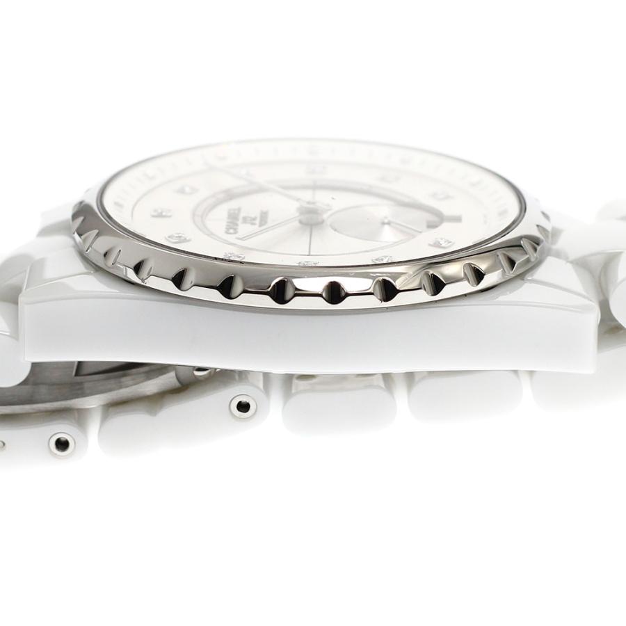 CHANEL（シャネル） CHANEL H4345 J12 白セラミック 11Pダイヤ デイト 自動巻き ボーイズ 美品 保証書付き ...