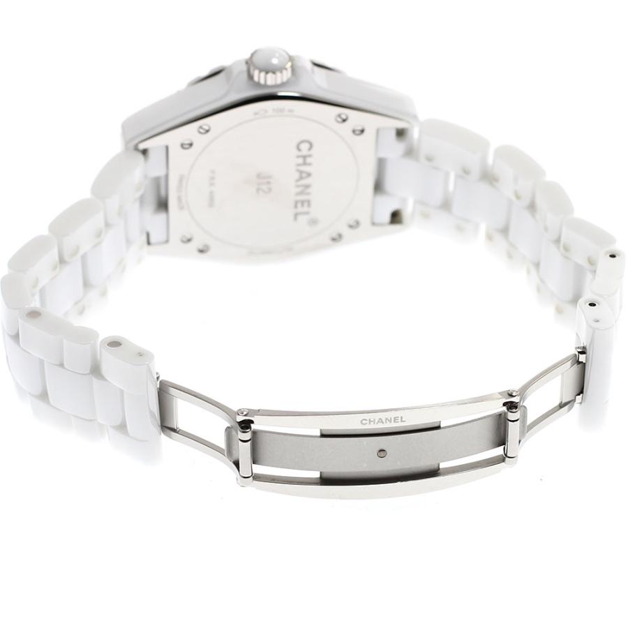CHANEL（シャネル） CHANEL H4345 J12 白セラミック 11Pダイヤ デイト 自動巻き ボーイズ 美品 保証書付き ...