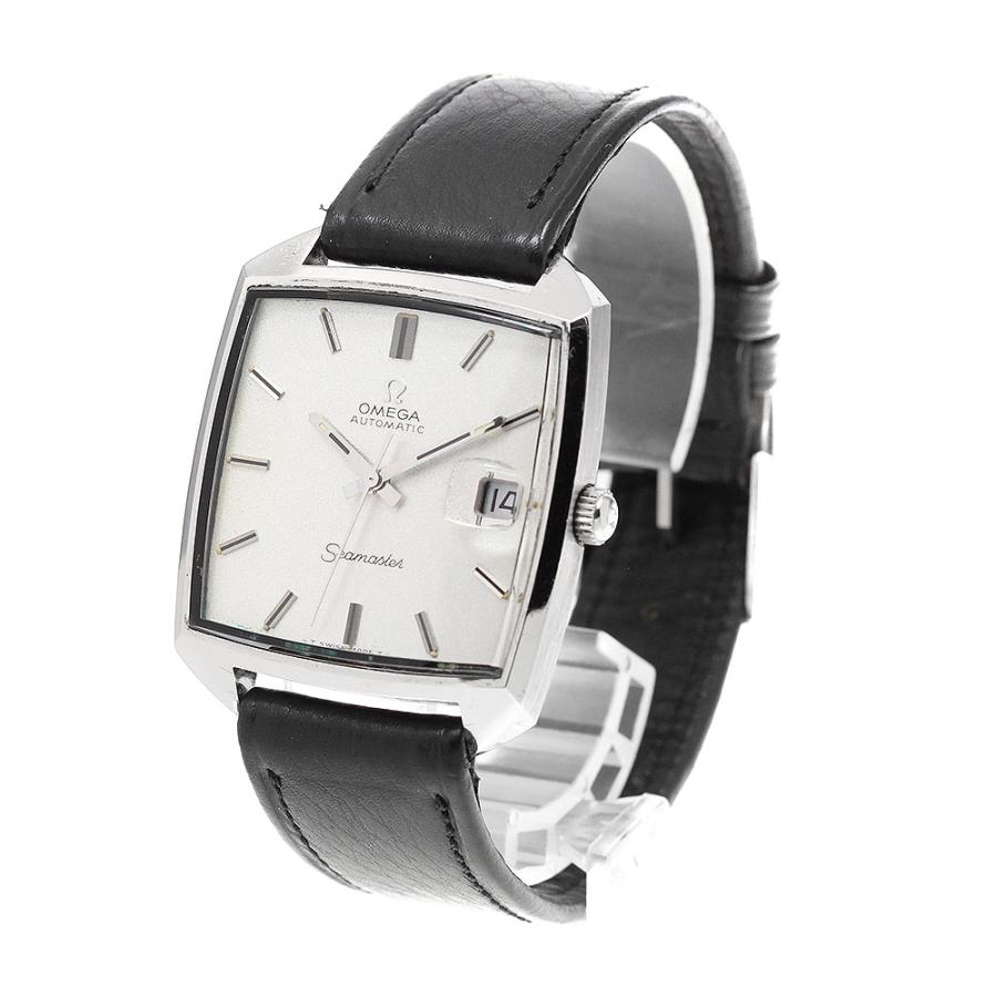 良品 OMEGA シーマスター アンティーク 時計 スクエア デイト レザー オメガ シーマスター スクエア クォーツ 1980年代 5633 | WATCH