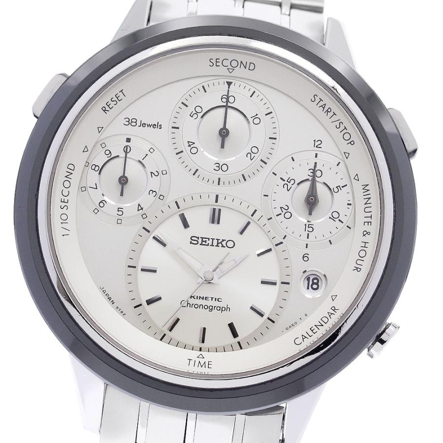 訳あり セイコー SEIKO SBCG003/9T82-0AE0 キネティック クラウン クロノグラフ 限定300本 オートクォーツ メンズ _868050 SEIKO（セイコー） SEIKO SBCG003/9T82-0AE0 キネティック クラウン