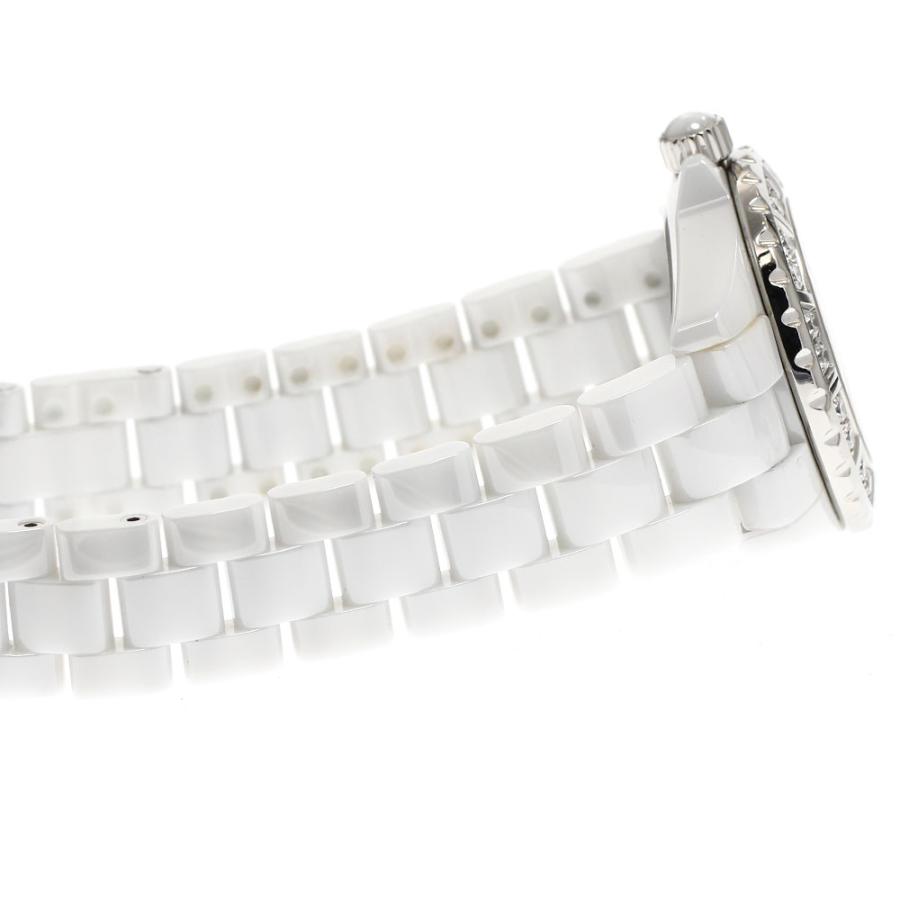 シャネル CHANEL H2429 J12 白セラミック ダイヤベゼル デイト 11Pダイヤ クォーツ レディース _919074 CHANEL（シャネル） CHANEL H2429 J12 白セラミック ダイヤベゼル