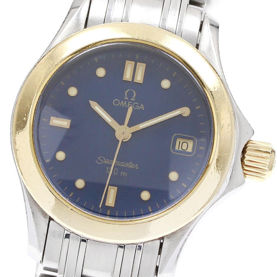オメガ OMEGA 2481.80 シーマスター120M YGベゼル デイト クォーツ レディース _919408 OMEGA（オメガ） OMEGA 2481.80 シーマスター120M YGベゼル デイト