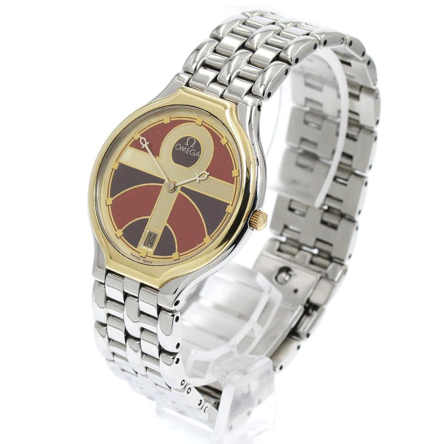 OMEGA　オメガ　デビル　クォーツ腕時計　デイト　YGベゼル OMEGA（オメガ） デビル YGベゼル ユニークダイヤル クォーツ メンズ