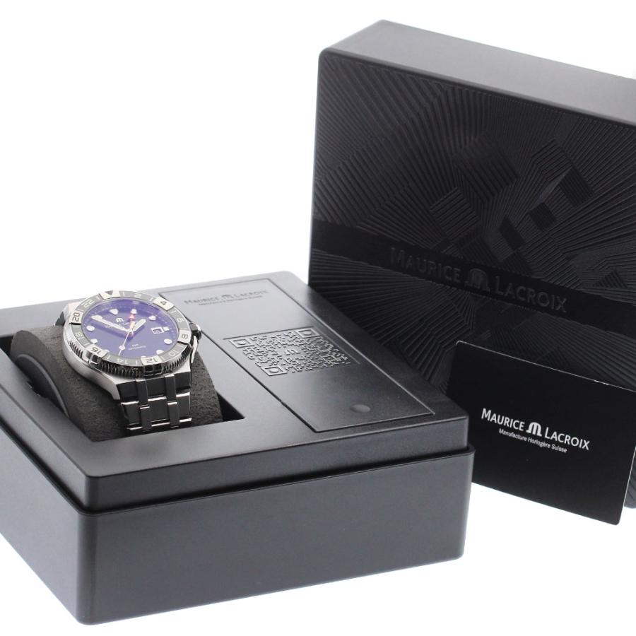 モーリス・ラクロア Maurice Lacroix A16158-SS00F-330-A アイコン ベンチュラー GMT 自動巻き メンズ 極美品 箱・保証書付き_920482の画像