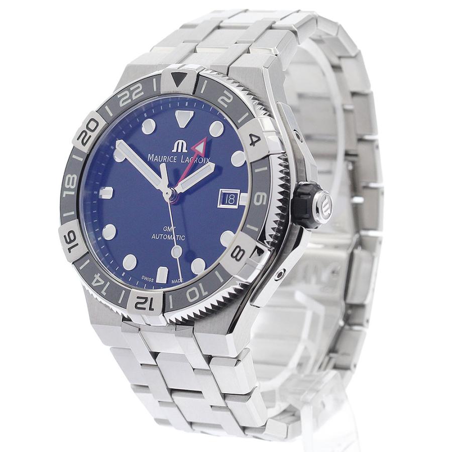 モーリス・ラクロア Maurice Lacroix A16158-SS00F-330-A アイコン ベンチュラー GMT 自動巻き メンズ 極美品 箱・保証書付き_920482の画像