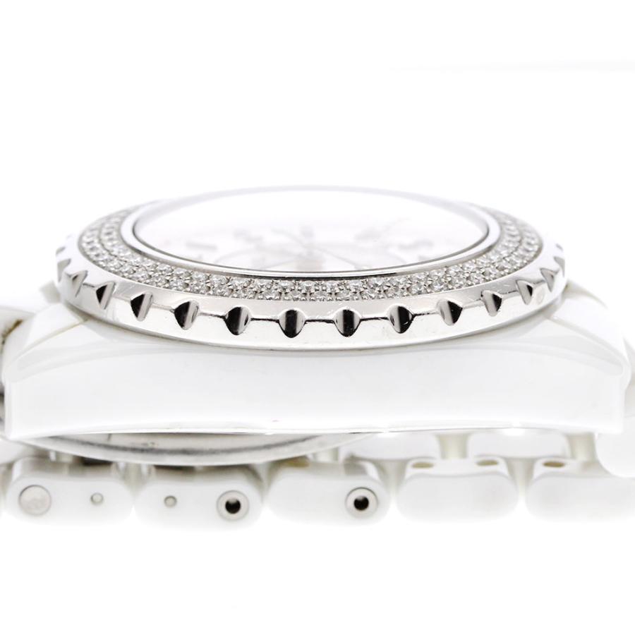 シャネル CHANEL H0967 J12 ダイヤベゼル 白セラミック デイト クォーツ レディース 保証書付き_912298 CHANEL（シャネル） CHANEL H0967 J12 ダイヤベゼル 白セラミック