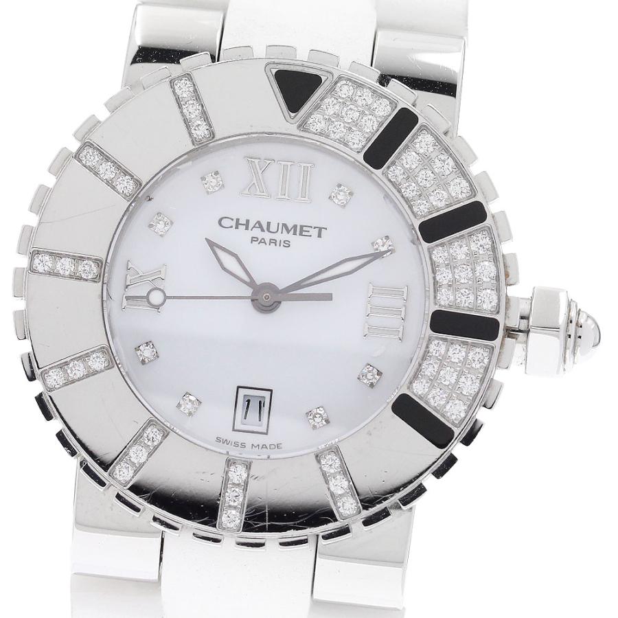 ショーメ Chaumet 622B クラスワン ダイヤベゼル 8Pダイヤ クォーツ ボーイズ 保証書付き_921216 CHARRIOL（シャリオール） ショーメ Chaumet 622B クラスワン ダイヤ