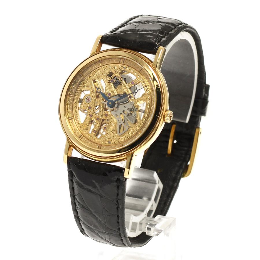 SEIKO（セイコー） SEIKO GBBD998 クレドール K18YG スケルトン 手巻き