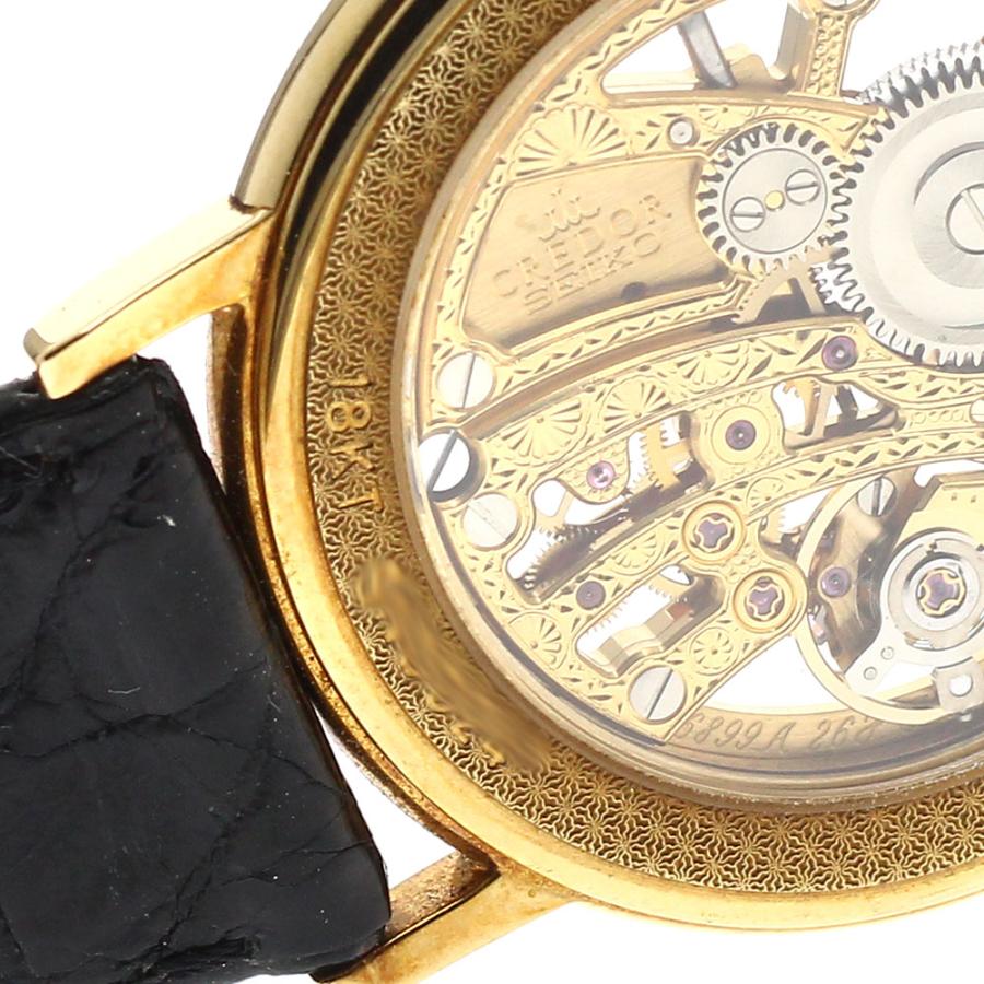 SEIKO（セイコー） SEIKO GBBD998 クレドール K18YG スケルトン 手巻き