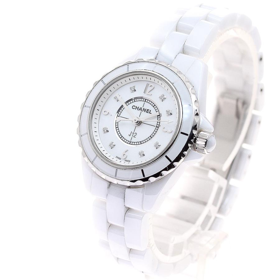 シャネル CHANEL H2570 J12 ホワイトセラミック 8Pダイヤ クォーツ レディース _943105 CHANEL（シャネル） CHANEL H2570 J12 ホワイトセラミック 8Pダイヤ