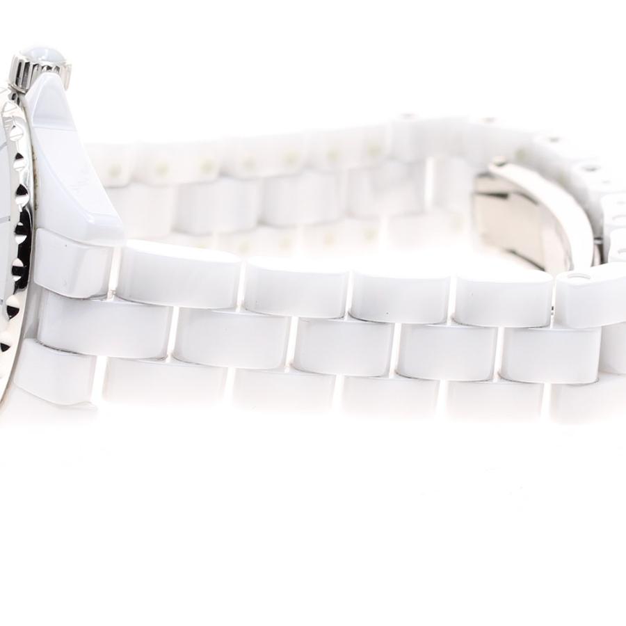 シャネル CHANEL H2570 J12 ホワイトセラミック 8Pダイヤ クォーツ レディース 美品 保証書付き_921791 CHANEL（シャネル） CHANEL H2570 J12 ホワイトセラミック 8Pダイヤ